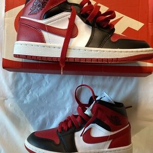 Jordan Kids Sneakers in Red, Black, and White